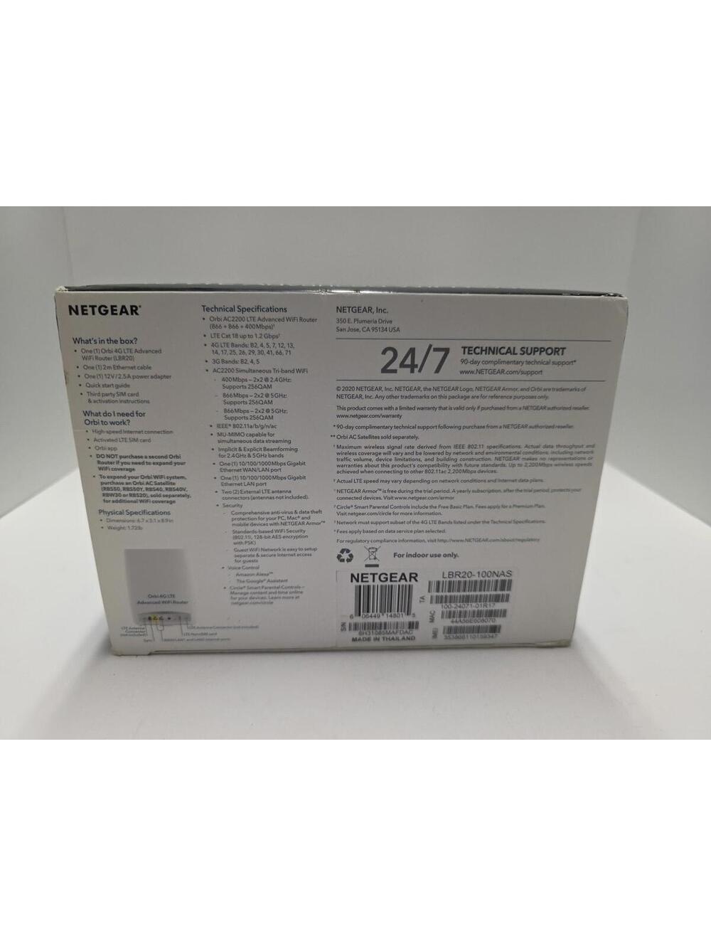 NETGEAR Orbi LBR20 Tri-Band Mesh Wi-Fi 6 Router - Picture 5 of 5